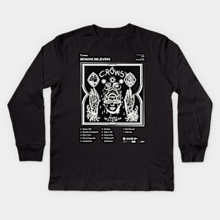 Crows - Beware Believers Tracklist Album Kids Long Sleeve T-Shirt